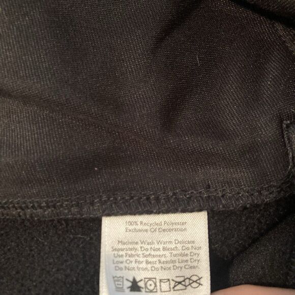 Eddie Bauer Sweater Mens Size TL Large Tall Black Half Zip Fleece Pocket Outdoor - Picture 9 of 12